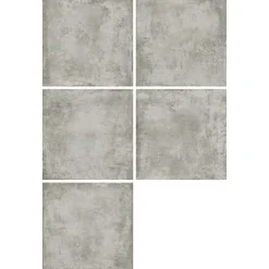 Carrelage sol et mur intérieur en grès cérame émaillé effet béton gris L.60 x l.60 cm x ép.8 mm Malt- Best