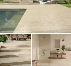 Cristacer Carrelage sol et mur intérieur / extérieur effet pierre naturel Coral Stone l.90 X L.90 cm rectifié 1er choix