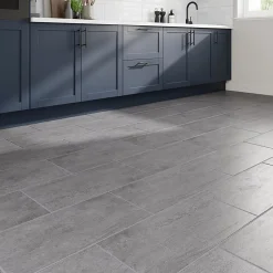 Carrelage sol et mur intérieur gris effet pierre L.60 x l.30 cm x ép.9,5 mm, Oikos-GoodHome Hot