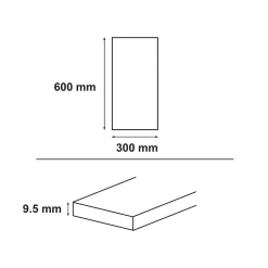 Carrelage sol et mur intérieur gris effet pierre L.60 x l.30 cm x ép.9,5 mm, Oikos-GoodHome Hot