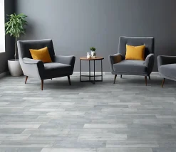 Carrelage sol et mur intérieur effet bois gris L.60 x l.15 cm x ép.8 mm, Julyo- Sale