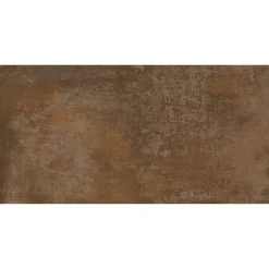 Carrelage sol et mur intérieur en grès cérame émaillé effet béton marron cuivré satin L.61 x l.31 cm x ép.8 mm, Malt