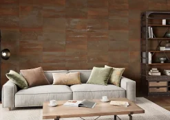 Carrelage sol et mur intérieur effet béton oxydé mat L.60 x l.30 cm x ép.9,5 mm, Ruano-