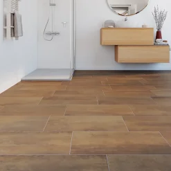 Carrelage sol et mur intérieur effet béton oxydé mat L.60 x l.30 cm x ép.9,5 mm, Ruano-