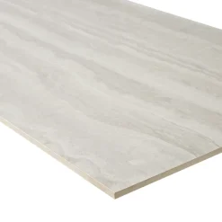 Carrelage sol et mur intérieur gris effet pierre L.59,5 x l.120 cm x ép.10 mm, Kyat-GoodHome