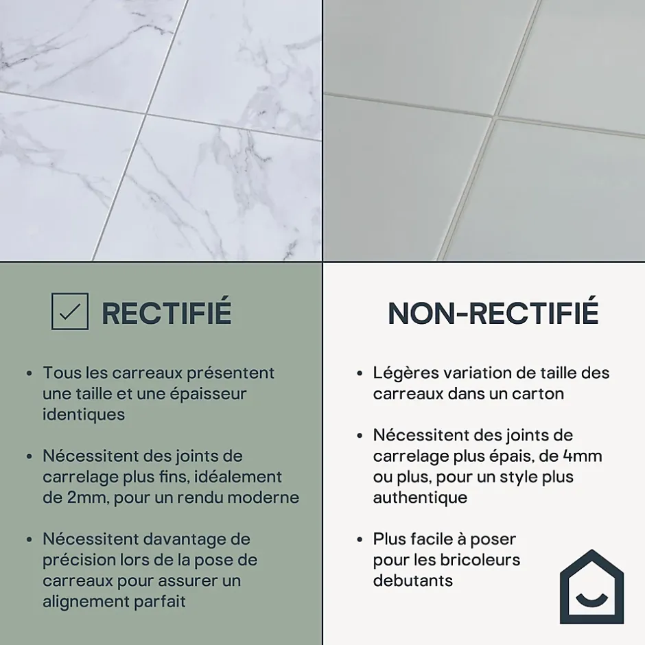 Carrelage sol et mur intérieur gris effet pierre L.59,5 x l.120 cm x ép.10 mm, Kyat-GoodHome