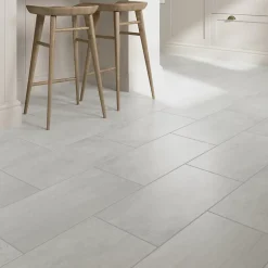 GoodHome Carrelage sol et mur intérieur ivoire effet pierre L.60 x l.30 cm x ép.9,5 mm, Oikos