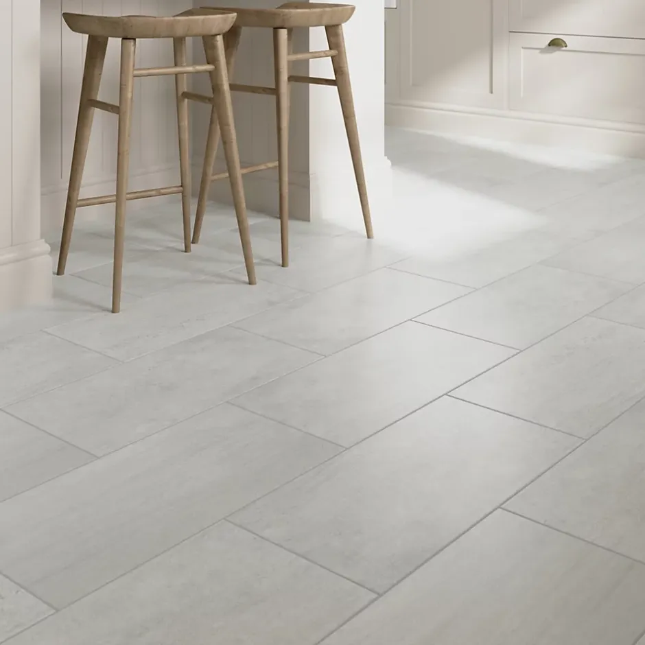 GoodHome Carrelage sol et mur intérieur ivoire effet pierre L.60 x l.30 cm x ép.9,5 mm, Oikos