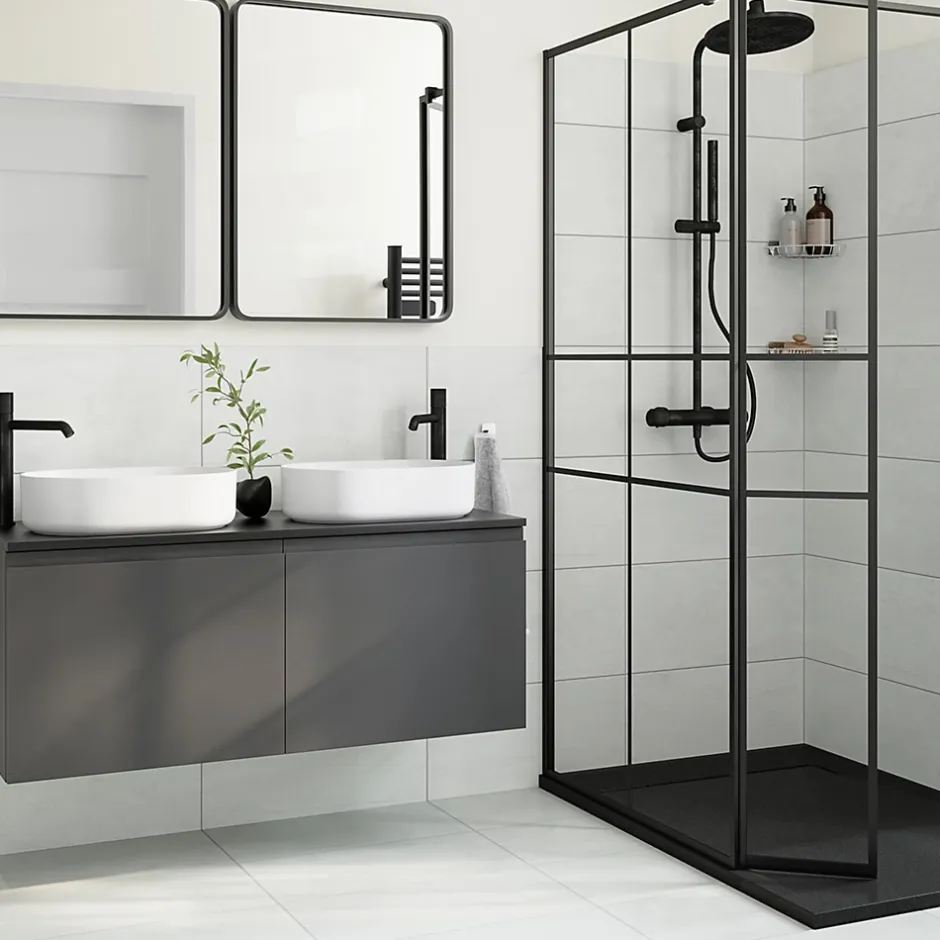 GoodHome Carrelage sol et mur intérieur ivoire effet pierre L.60 x l.30 cm x ép.9,5 mm, Oikos