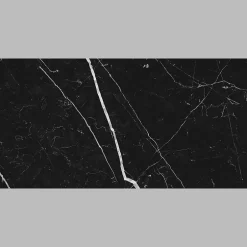 Carrelage sol et mur intérieur en grès cérame émaillé effet marbre noir poli L.60 x l.30 cm x ép.9 mm, Fiordo Tresor- Discount
