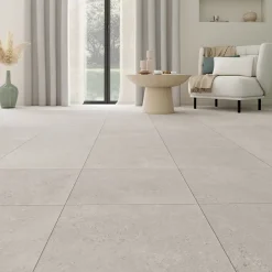 Carrelage sol et mur intérieur effet pierre gris clair L.45 x l.45 cm x ép.8,5 mm, Rodas- Outlet