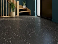 Carrelage sol et mur intérieur effet marbre noir mat L.61 x l.61 cm x ép.9 mm, Stone Marble- New