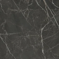 Carrelage sol et mur intérieur effet marbre noir mat L.61 x l.61 cm x ép.9 mm, Stone Marble- New