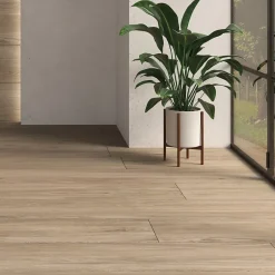 Carrelage sol et mur intérieur intérieur en grès cérame émaillé effet bois brut mat L.120 x l.20 cm x ép.9 mm, Atelier-Ecoceramic Hot