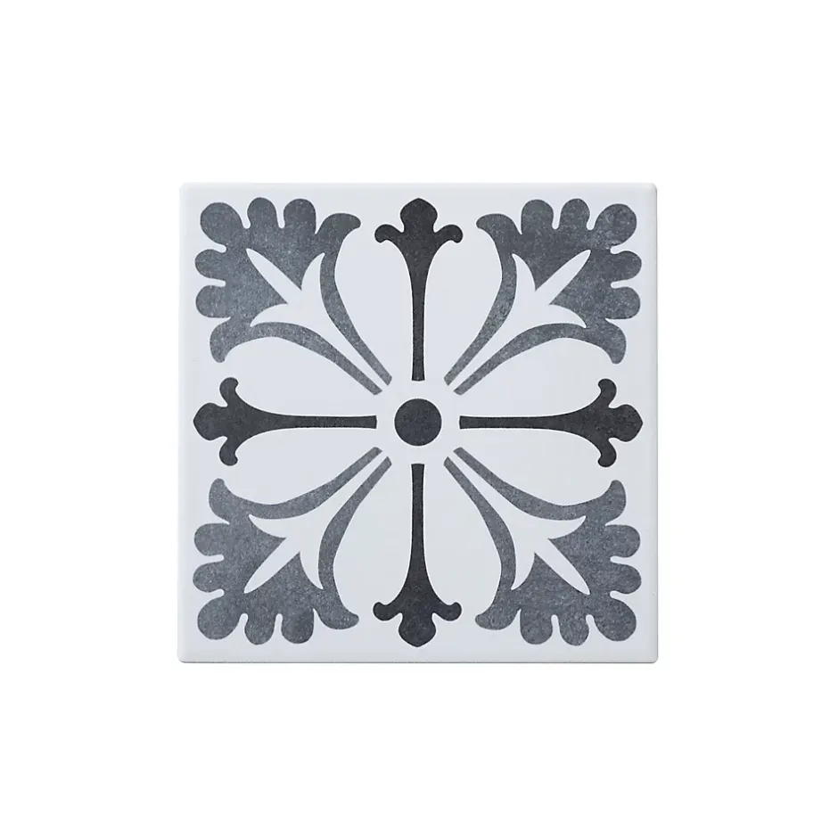 GoodHome Carrelage sol et mur intérieur effet carreau de ciment tons gris L.20 x l.20 cm x ép.8,2 mm, Konkrete