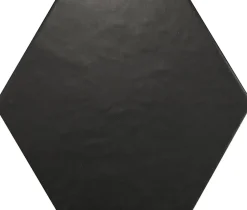 Equipe Ceramica Carrelage sol et mur intérieur hexagonal uni noir mat L.20 x l.17,5 cm x ép.8 mm, Hexa