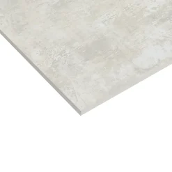 Carrelage sol et mur intérieur en grès cérame émaillé effet béton blanc satin L.60 x l.60 cm x ép.8 mm, Malt