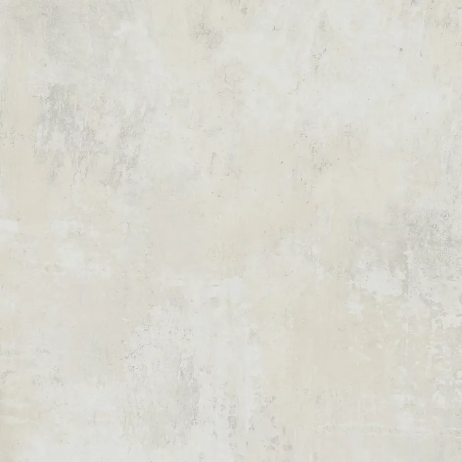 Carrelage sol et mur intérieur en grès cérame émaillé effet béton blanc satin L.60 x l.60 cm x ép.8 mm, Malt