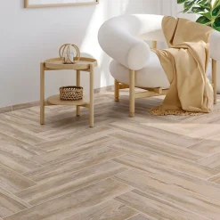 Carrelage sol et mur intérieur effet bois brut mat L.60 x l.15 cm x ép.8,5 mm, Kyra Betulla