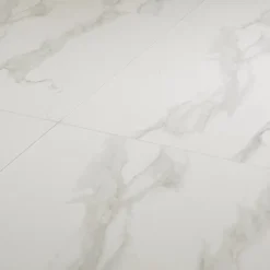 GoodHome Carrelage sol et mur intérieur effet marbre blanc mat L.60 x l.60 cm x ép.9 mm, Ultimate Marble