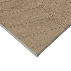Carrelage sol et mur intérieur effet bois chevron mat L.60 x l.60 cm x ép.9 mm, Baku