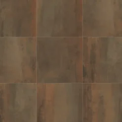 Carrelage sol et mur intérieur effet béton oxydé mat L.60 x l.60 cm x ép.9,5 mm, Ruano