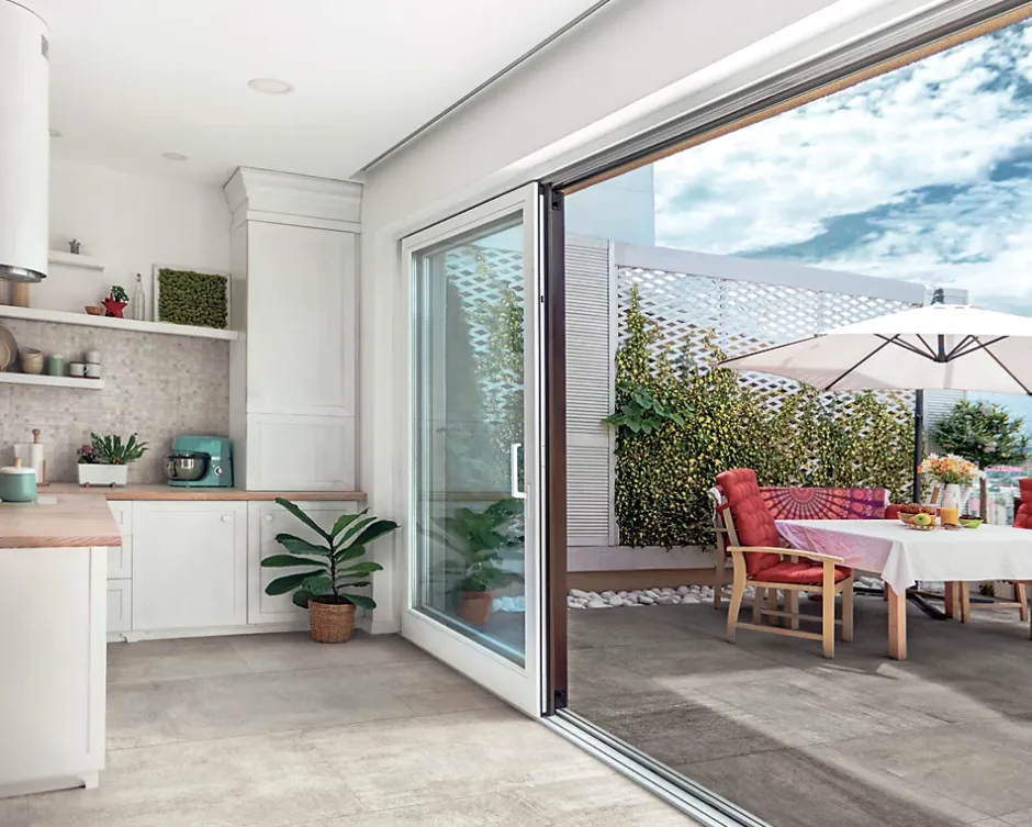 Carrelage sol et mur intérieur gris clair mat effet pierre L.120 x l.60 cm x ép.9 mm, Cemlam- Sale