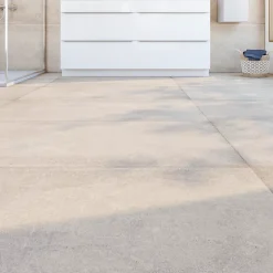 Carrelage sol et mur intérieur gris clair mat effet pierre L.120 x l.60 cm x ép.9 mm, Cemlam- Sale