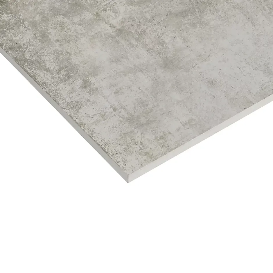 Carrelage sol et mur intérieur en grès cérame émaillé effet béton gris satin L.61 x l.61 cm x ép.8 mm, Malt- Discount