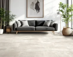 Carrelage sol et mur intérieur grès cérame blanc effet pierre l.30 x L.60 cm, Dourtio-