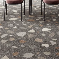 Carrelage sol et mur noir mat Venise 90 x 90 cm