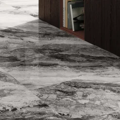 Carrelage sol et mur noir brillant Mineral 60 x 120 cm