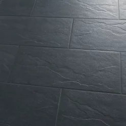 GoodHome Carrelage sol extérieur anthracite effet ardoise L.61,3 x l.30,3 cm x ép.9 mm, Slate