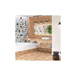 Carrelage sol extérieur antidérapant effet terrazzo 80x80 cm MONACO R ROJIZO ANTIDESLIZANTE-Aelle Carrelage Outlet