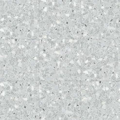 Aelle Carrelage Carrelage sol extérieur antidérapant effet terrazzo 80x80 cm MONACO R GRIS ANTIDESLIZANTE