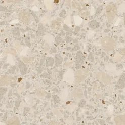 Carrelage sol extérieur antidérapant effet terrazzo 80x80 cm MONACO R BEIGE ANTIDESLIZANTE-Aelle Carrelage Clearance