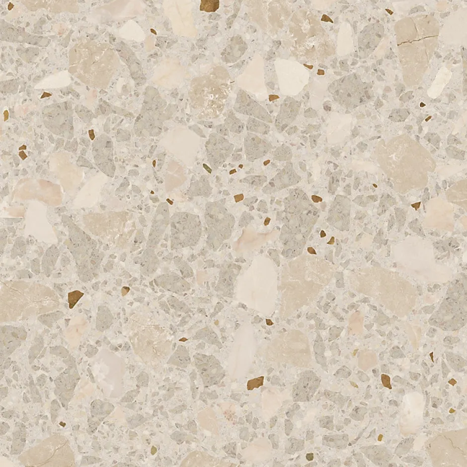 Carrelage sol extérieur antidérapant effet terrazzo 80x80 cm MONACO R BEIGE ANTIDESLIZANTE-Aelle Carrelage Clearance