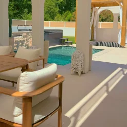 Aelle Carrelage Carrelage sol extérieur antidérapant effet béton ciré naturel 120x120 cm Boost natural Kaolin