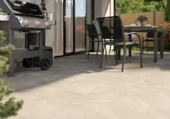 Carrelage sol extérieur beige mat effet pierre L.60 x l.60 cm x ép.8 mm, Bodo- Sale