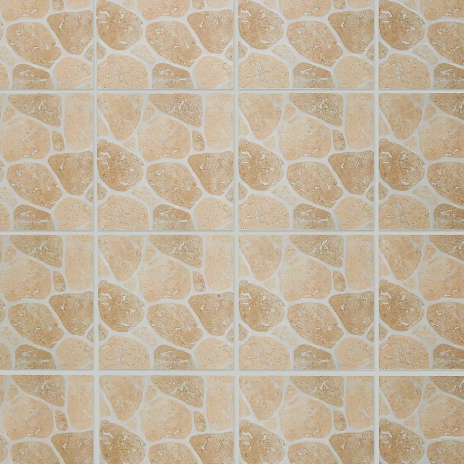 Carrelage sol extérieur effet pierre beige et marron L.30,38 x l.30,38 cm x ép.7 mm, Searocca- New