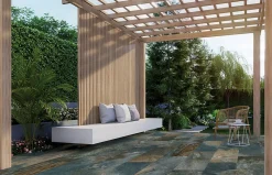 Mykonos Carrelage sol extérieur effet pierre oxydée L.60 x l.30 cm x ép.9 mm, Denali