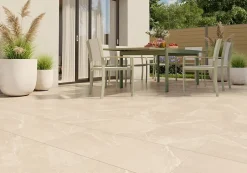 Carrelage sol extérieur effet pierre beige L.45 x l.45 cm x ép.8 mm, Bodo-Alaplana Sale