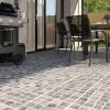 Carrelage sol extérieur effet pavés tons gris L.30,38 x l.30,38 cm x ép.7 mm, Blocce
