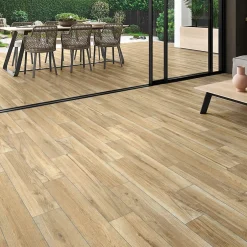 Carrelage sol extérieur effet bois brut L.90 x l.15 cm x ép.9 mm, Woodland