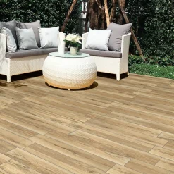 Carrelage sol extérieur effet bois brut L.90 x l.15 cm x ép.9 mm, Woodland