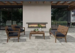 Carrelage sol extérieur effet béton gris L.60 x l.60 cm x ép.20 mm, Rohe- Hot