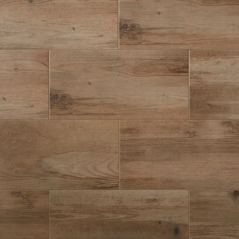 Carrelage sol extérieur effet bois marron clair L.60 x l.30 cm x ép.8,7 mm, Norwegio- New