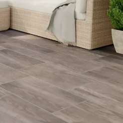 Carrelage sol extérieur effet bois gris clair L.60 x l.30 cm x ép.8,7 mm, Norwegio