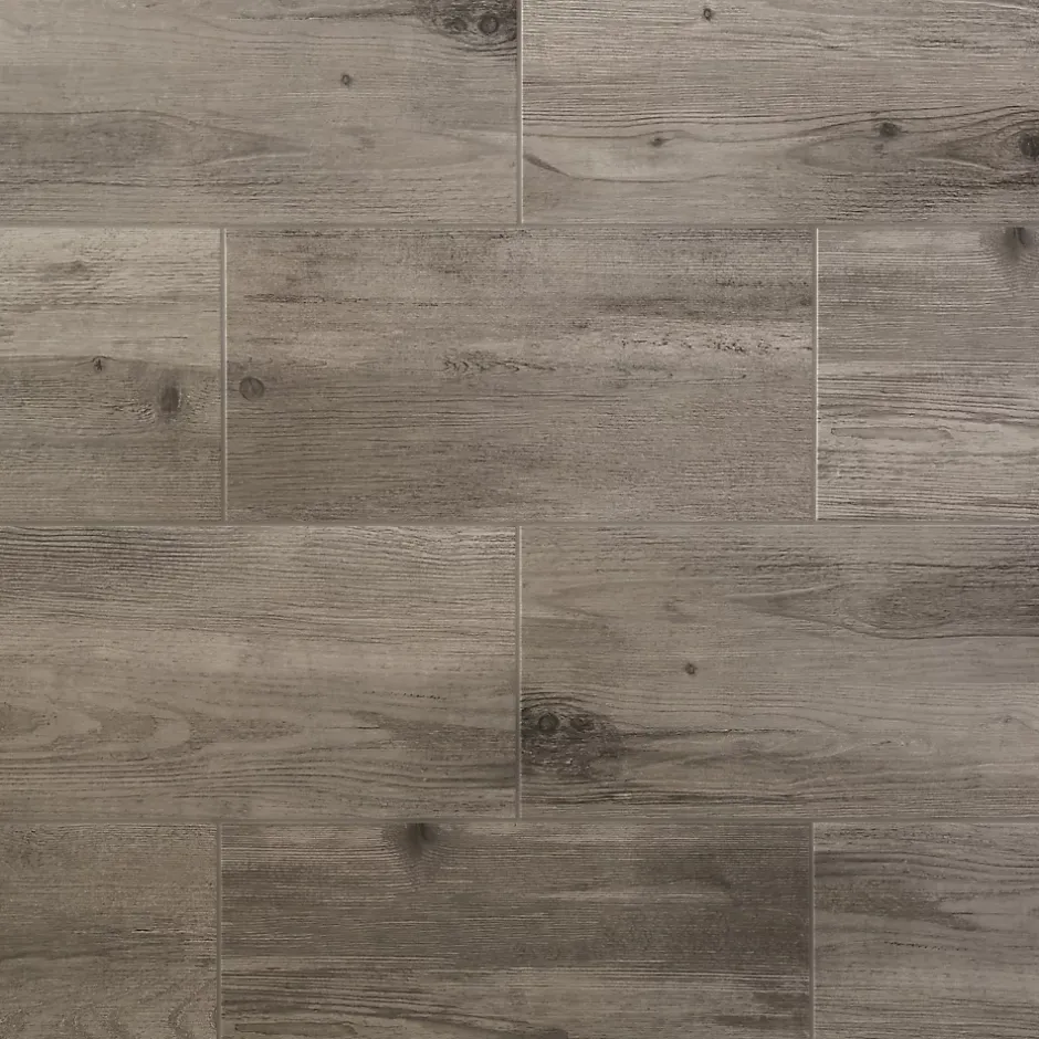 Carrelage sol extérieur effet bois gris clair L.60 x l.30 cm x ép.8,7 mm, Norwegio