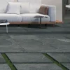 Ecoceramic Carrelage sol extérieur en grès cérame émaillé effet pierre anthracite l.60 x L.60 x ép.2 cm Pietra